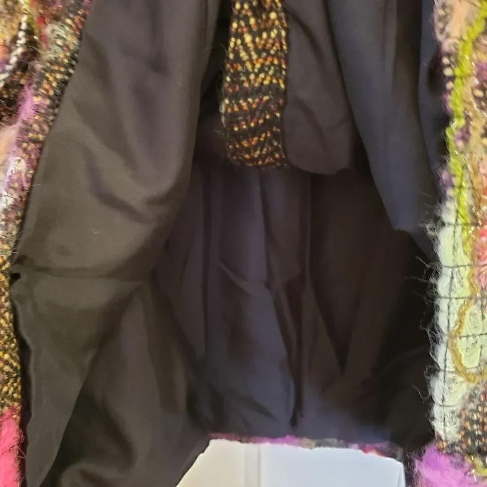 Chico's Button Front Wool Blend Lined Jacket Size 2 (large)